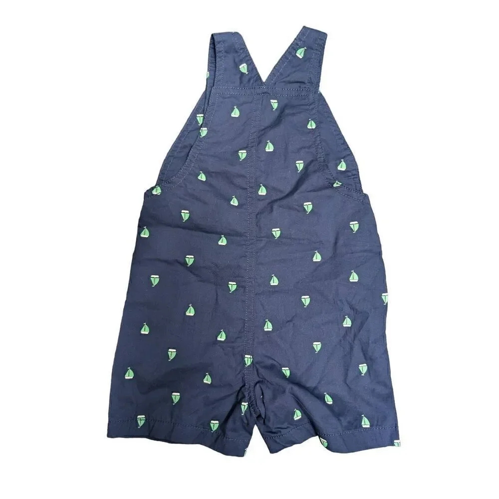 Carter’s Just One You Mommy’s First Mate blue overalls with sailboats. Size 12M